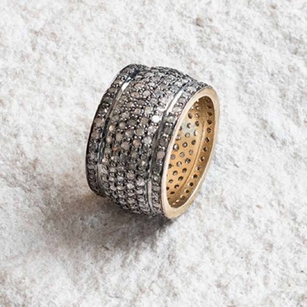Arhaus Jewels Black Diamond On Sterling Silver Women’s Thea Ring